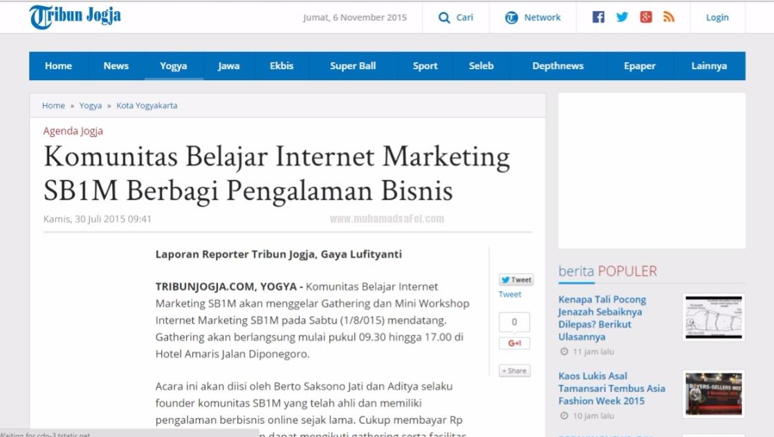 Pendaftaran Sekolah Online Marketing SB1M di Yogyakarta untuk Pemula