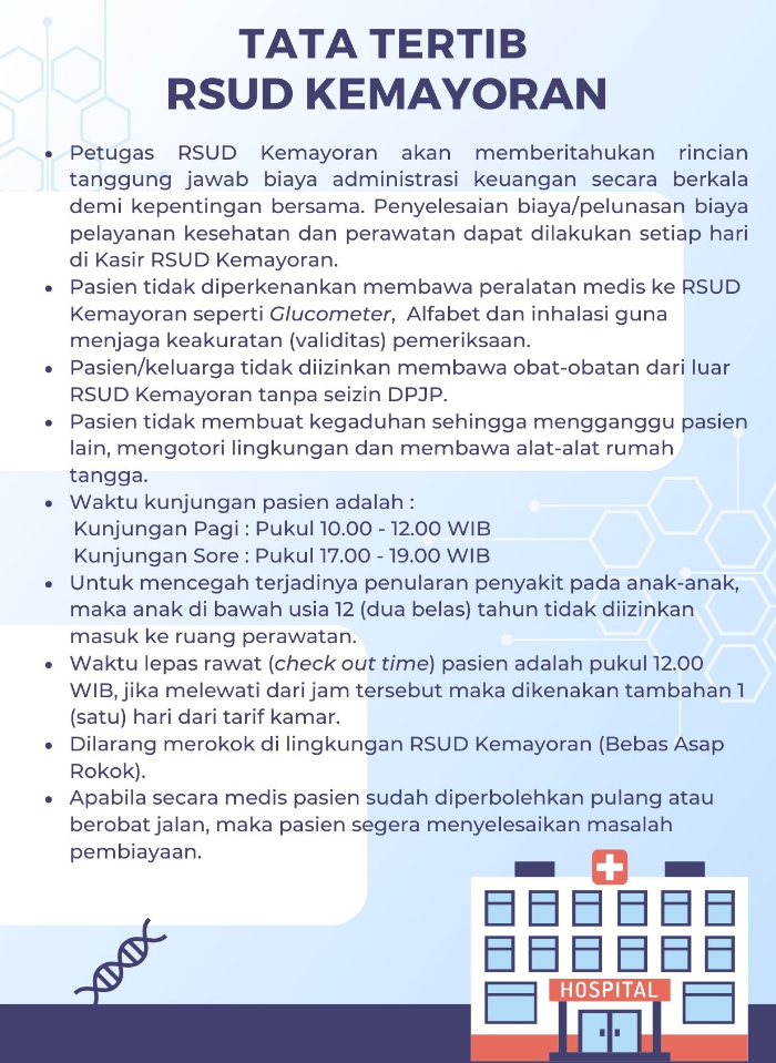 Jadwal Jam Besuk RSUD Kemayoran Jakarta