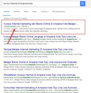 kursus internet marketing di ampana